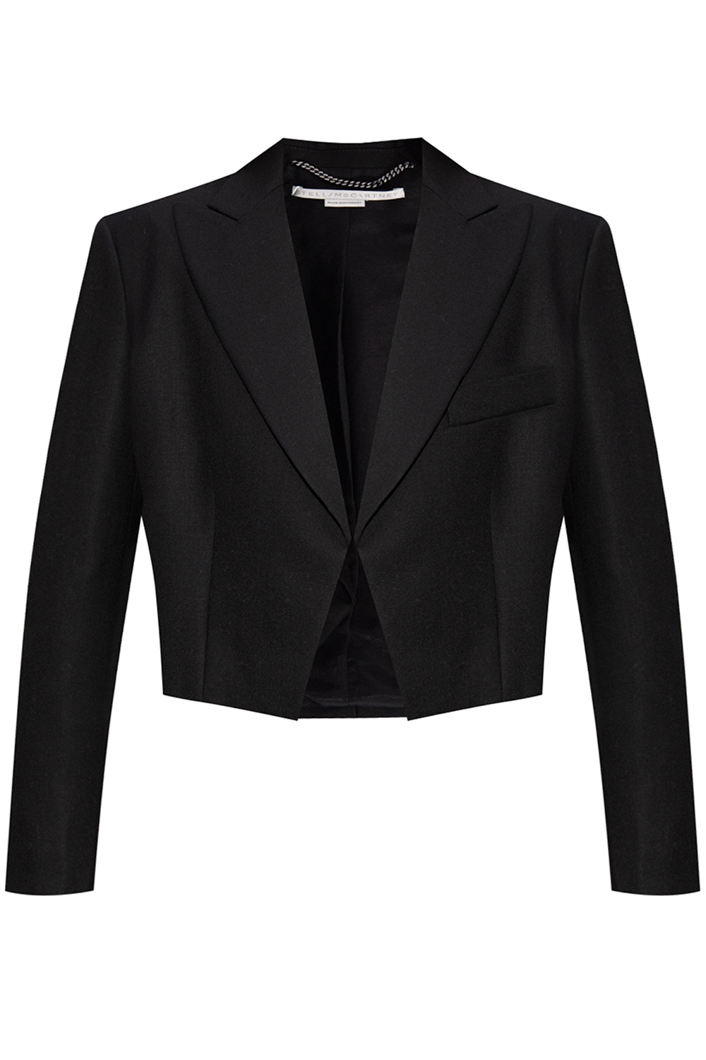 ジャケット Stella Mccartney Cropped Blazer Cropped grain de poudre wool-blend blazer | NET-A-PORTER